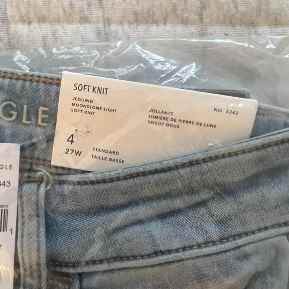 NWT American Eagle Soft Knit Jeggings, Moonstone Blue, Size 4 - Picture 4 of 4